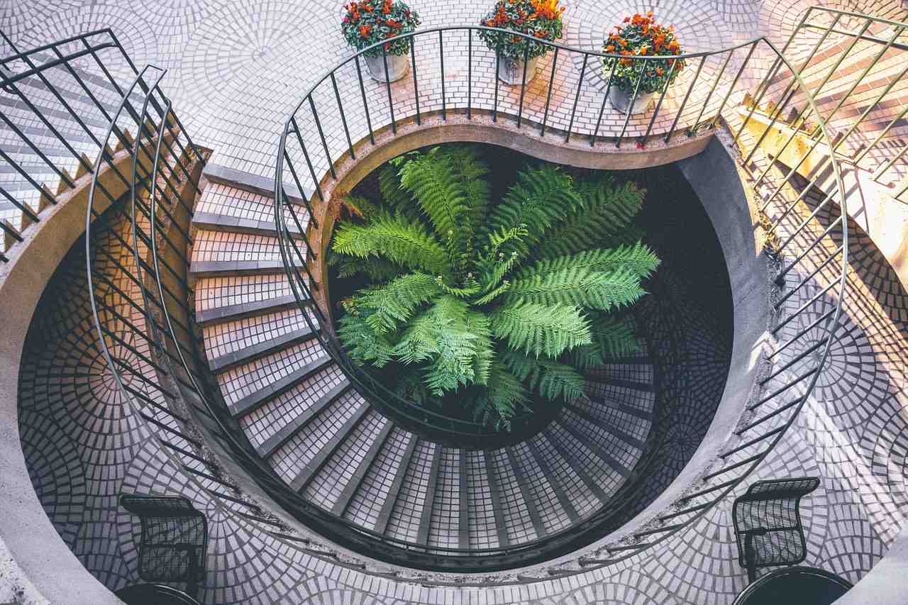 spirale, escalier, l'architecture